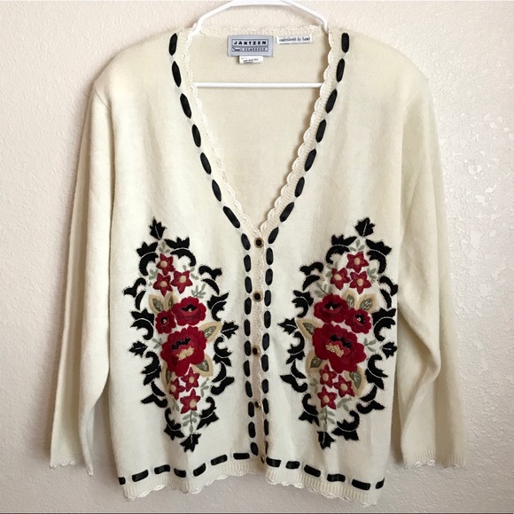 Vintage Hand Embroidered Sweater. - Picture 1 of 7